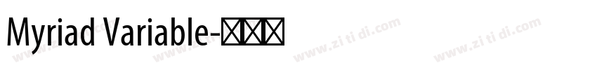 Myriad Variable字体转换